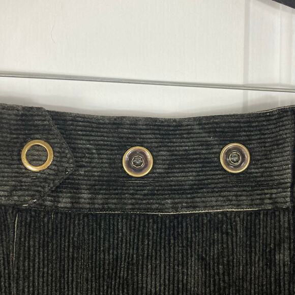 Nwot SHACK INCORPORATED Pants L Corduroy Silk Super-Wide-Barrel Drop Crotch Blac - Picture 5 of 11